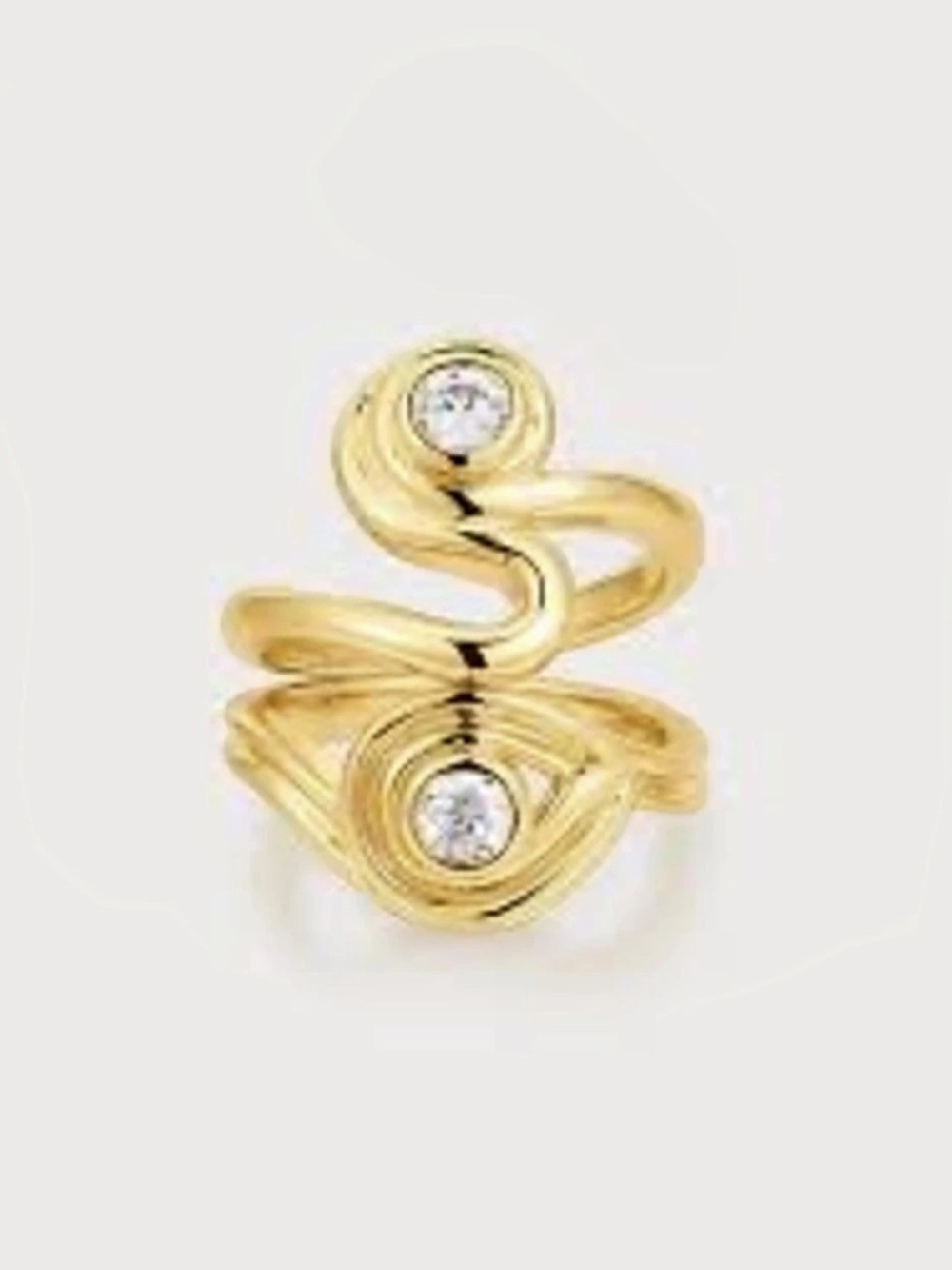 The Luna Bezel Ring Set Gold |LUVAJ